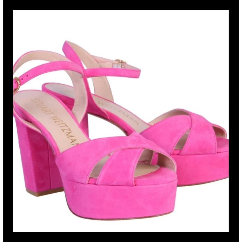 Stuart Weitzman Pink Platform Sandals